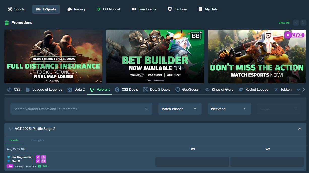 Valorant Betting Sites for 2025