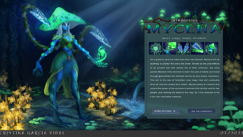 Dota fans proposed the concept of a new hero - Mycena