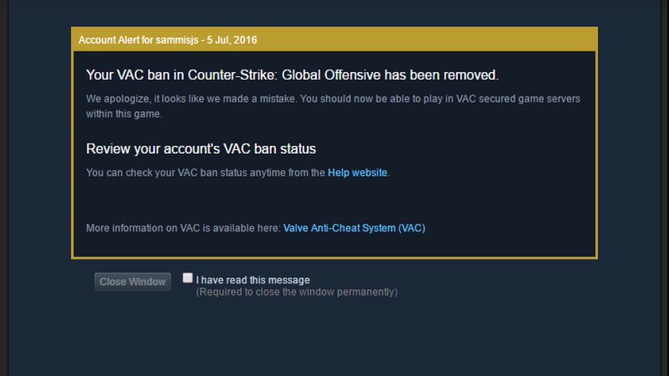 HOW DOES VAC SYSTEM WORK IN CS:GO?