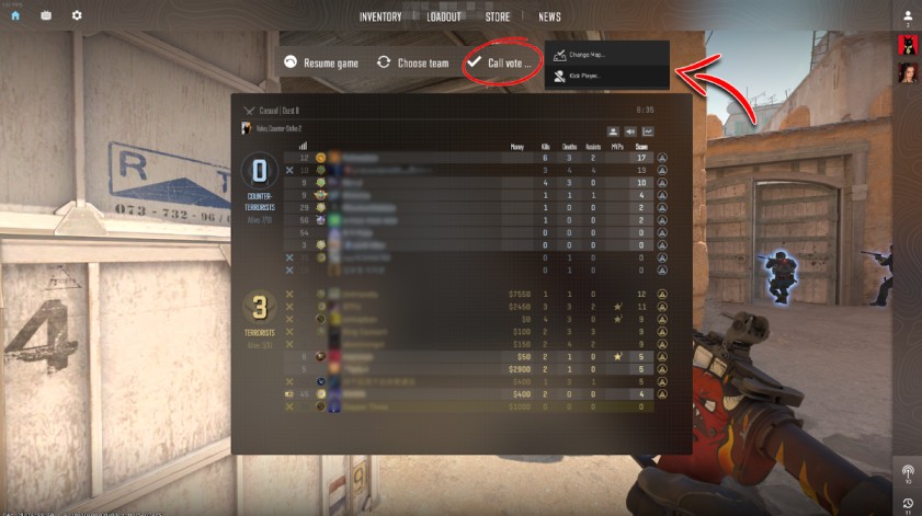 How to Vote Kick Yourself in CS2?