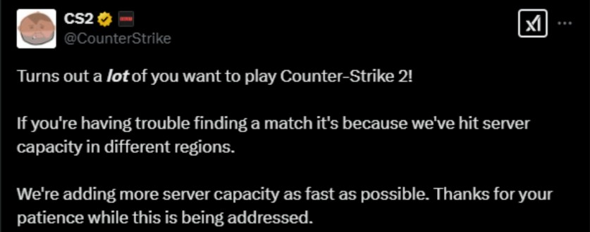 Find Out the Current Server Status Here! Is CS2 Down?