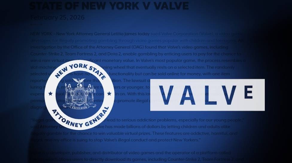 New York Attorney General Takes Legal Action Against Valve Over Illegal Gambling Allegations