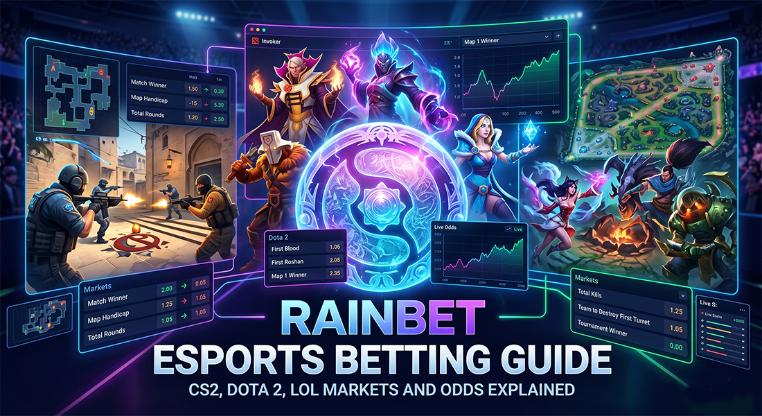 Rainbet Esports Betting Guide: CS2, Dota 2, LoL Markets and Odds Explained ([year])