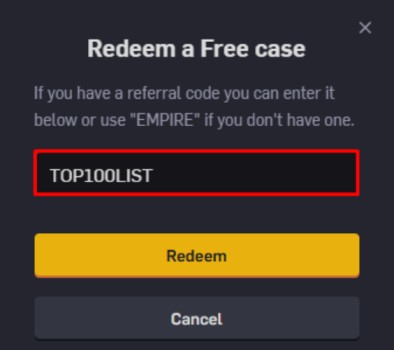 CSGOEmpire Promo Code: Claim "top100list" and Get Free CS2 Cases