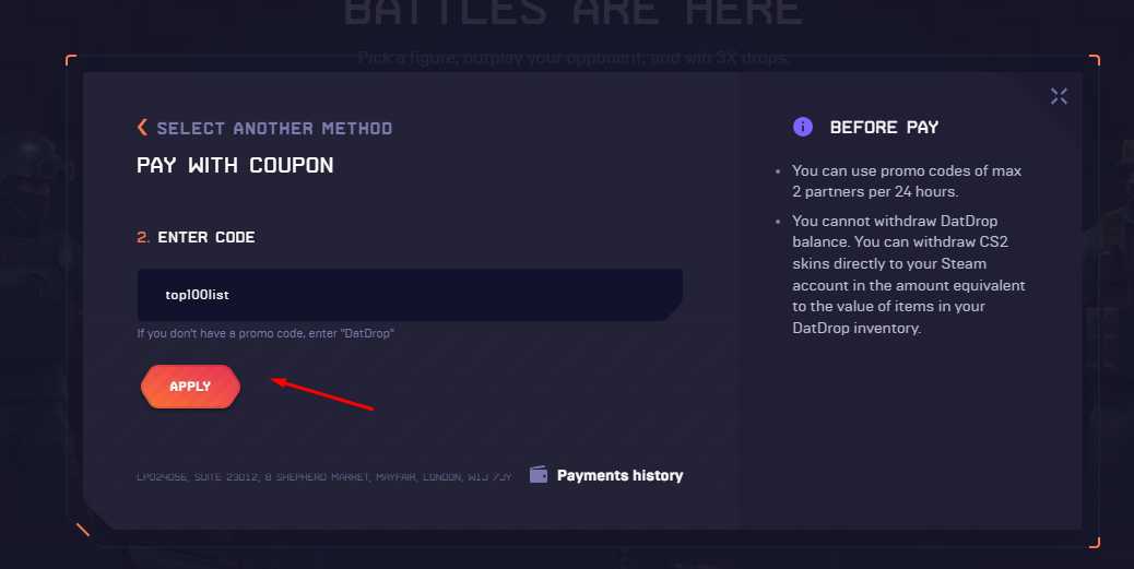DatDrop Promo Code