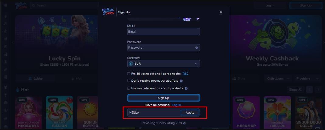 7Bit Casino Bonus Code "HELLA": Get up to 5 BTC + 100 Free Spins