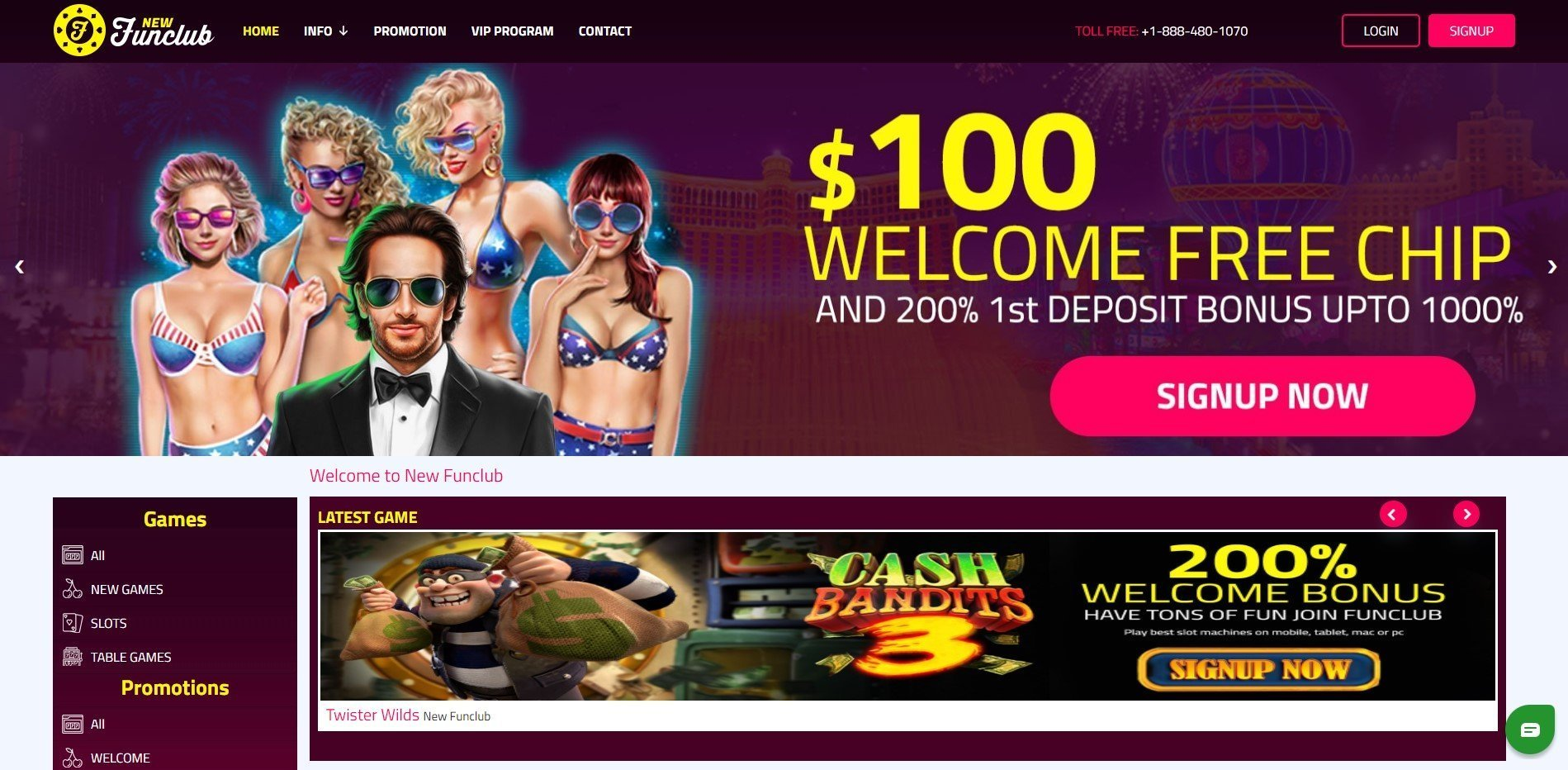 New Funclub Casino Review and No Deposit Bonus