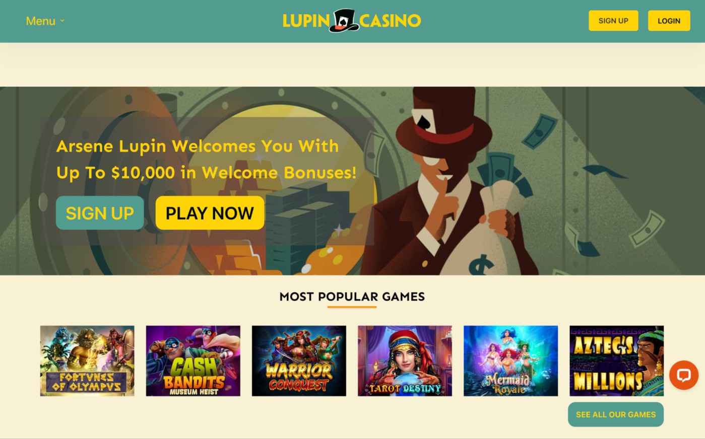 Get the Lupin Casino No Deposit Bonus Code: 100% Free Spins Inside