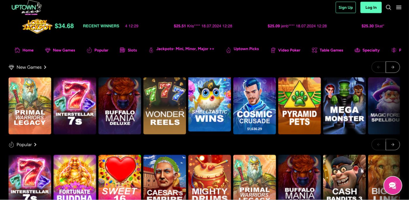 Uptown Aces Casino Review: Welcome Coupon Code $8,888 + 350 Free Spins on First 6 Deposits