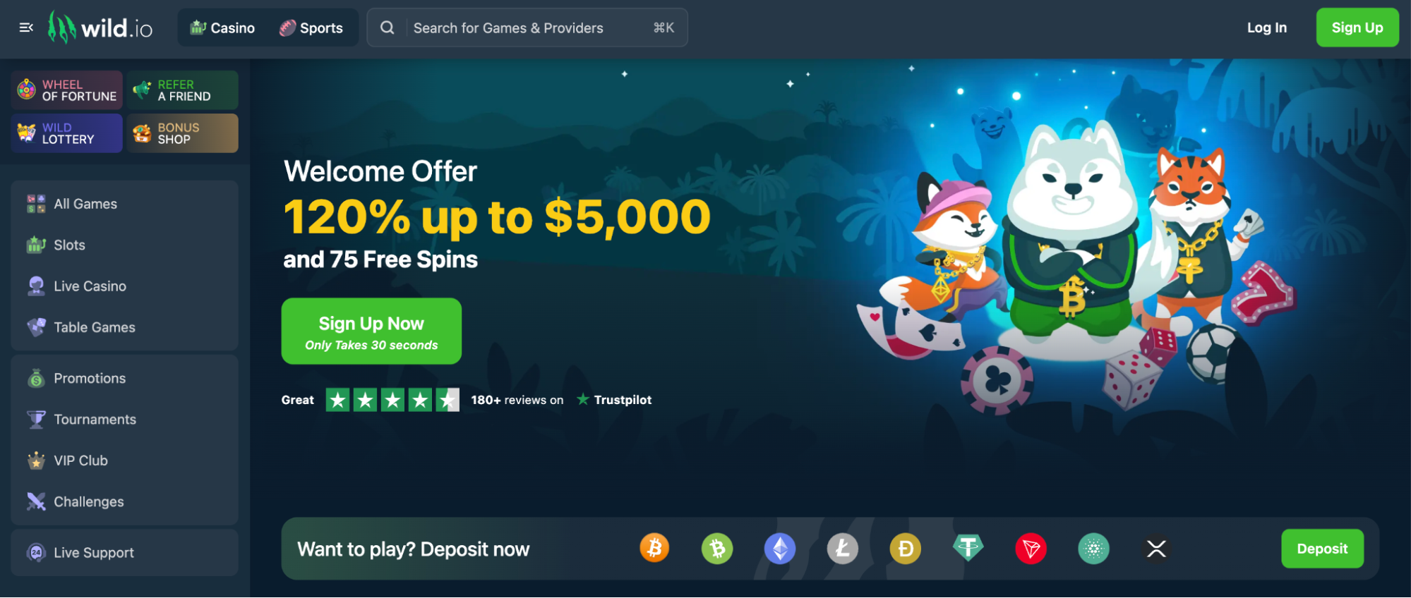 Wild.io Casino Review: Wild Io No Deposit Bonus of 400% up to $10,000 + 300 Free Spins
