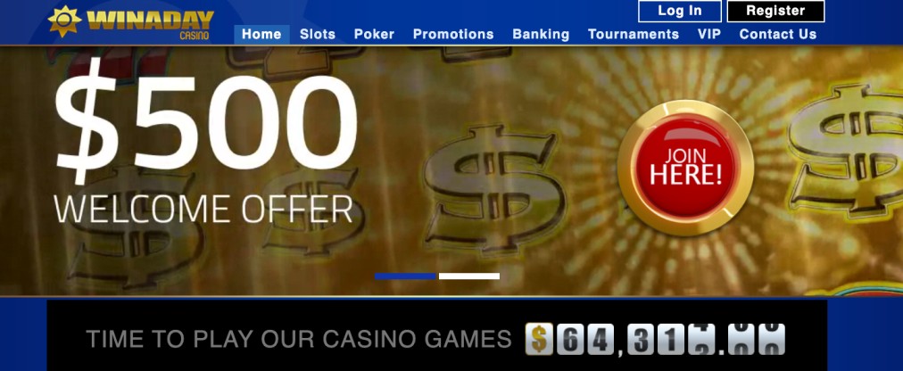 Win a Day Casino Review: Claim up to $500 FREE Winaday Casino Deposit Bonus valid