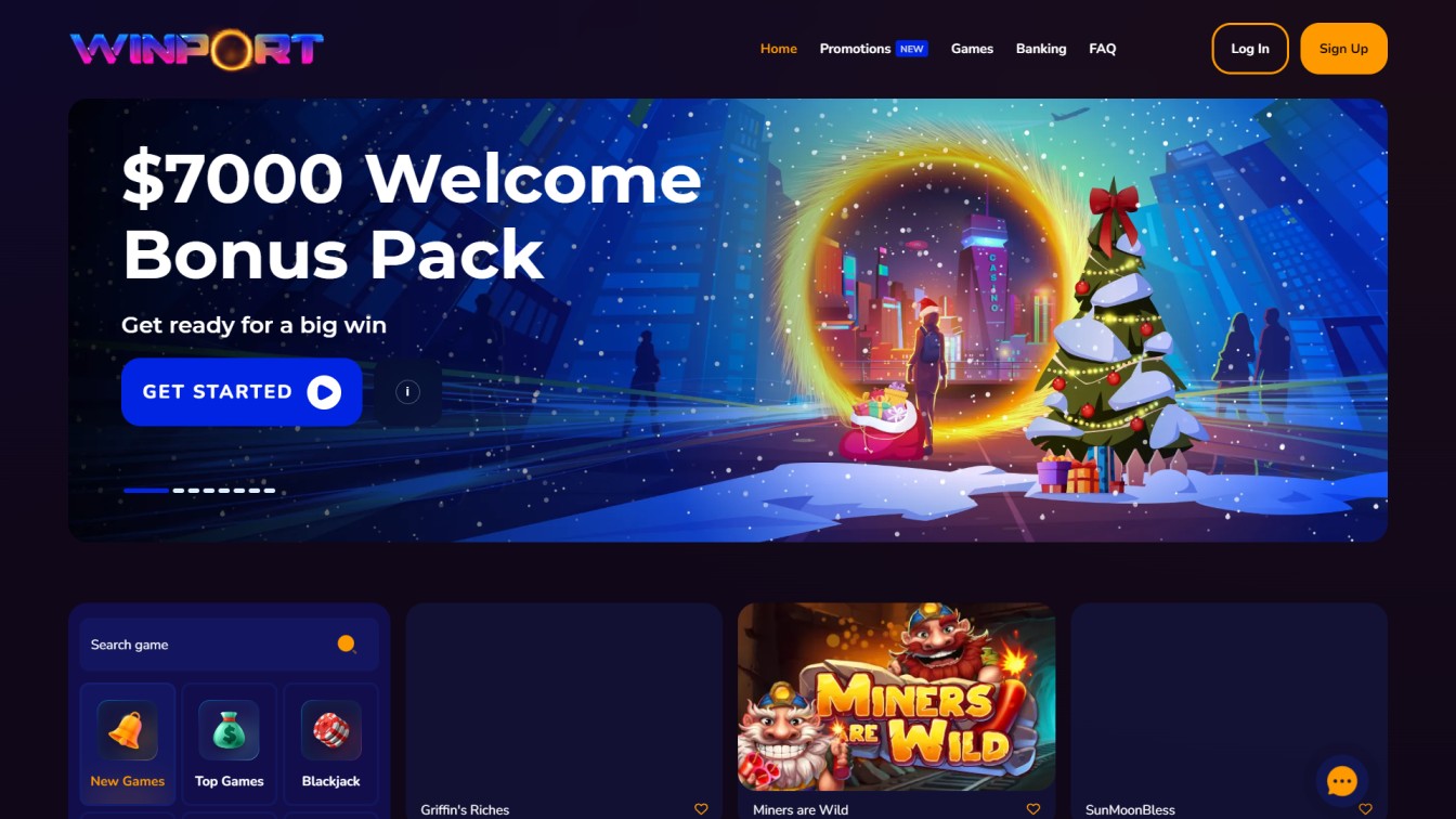 WinPort Casino Review: Activate WinPort Casino $7000 Welcome Bonus Code valid