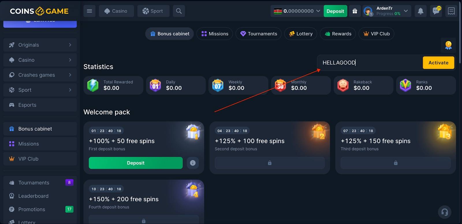 Coins.Game Promo Code