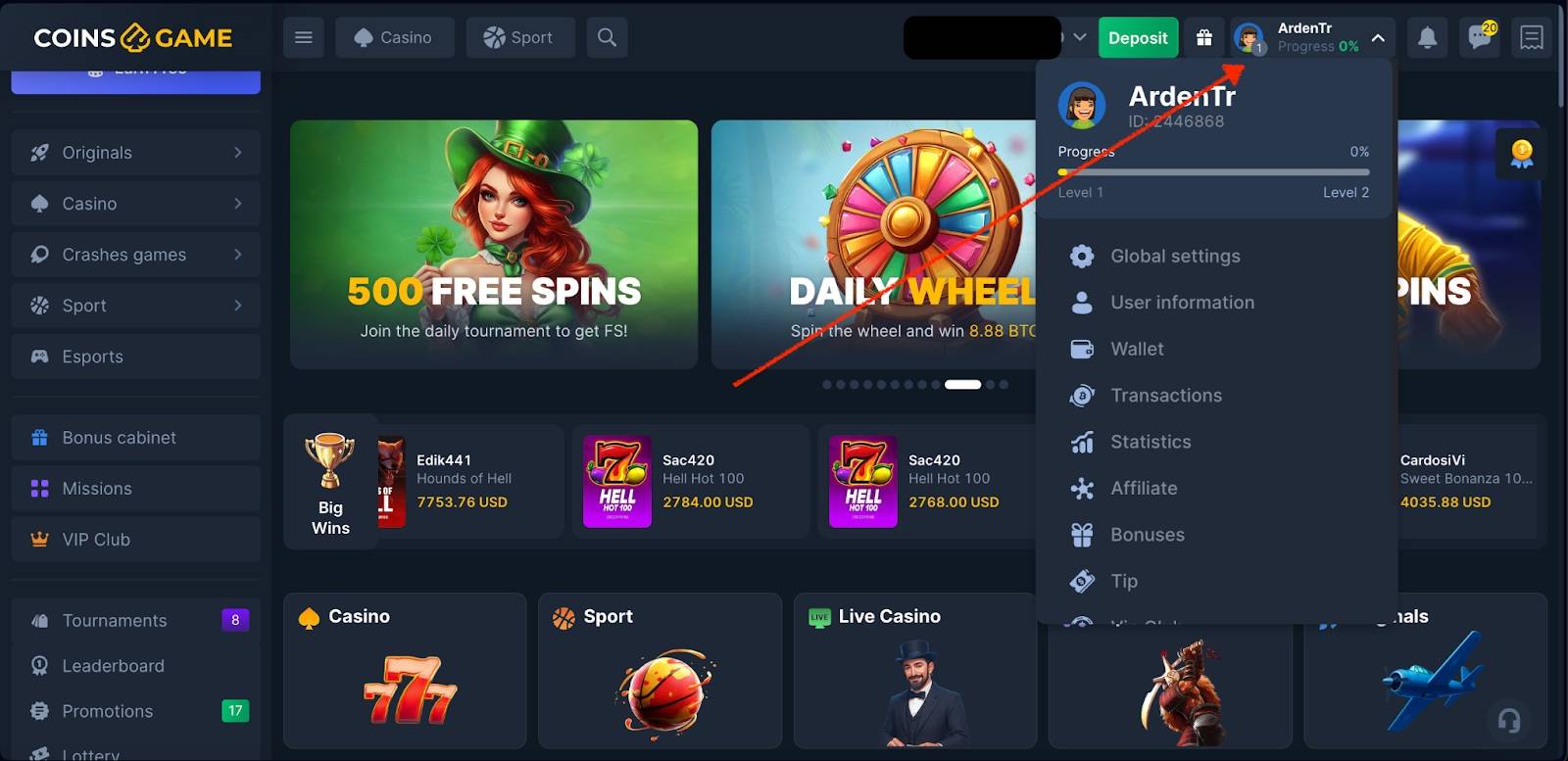 Coins.Game Promo Code