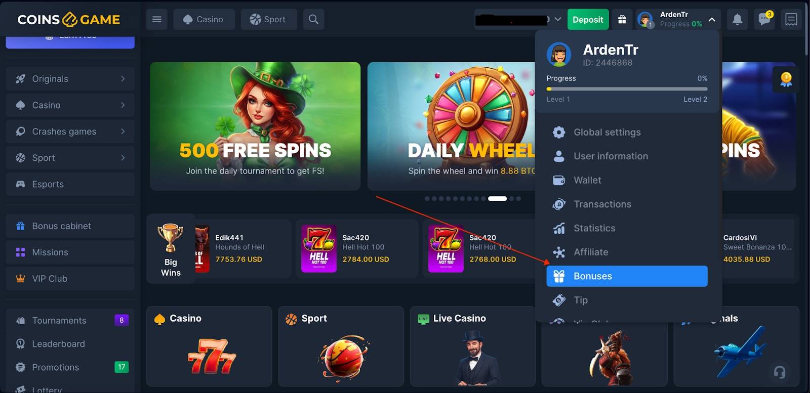 Coins.Game Promo Code