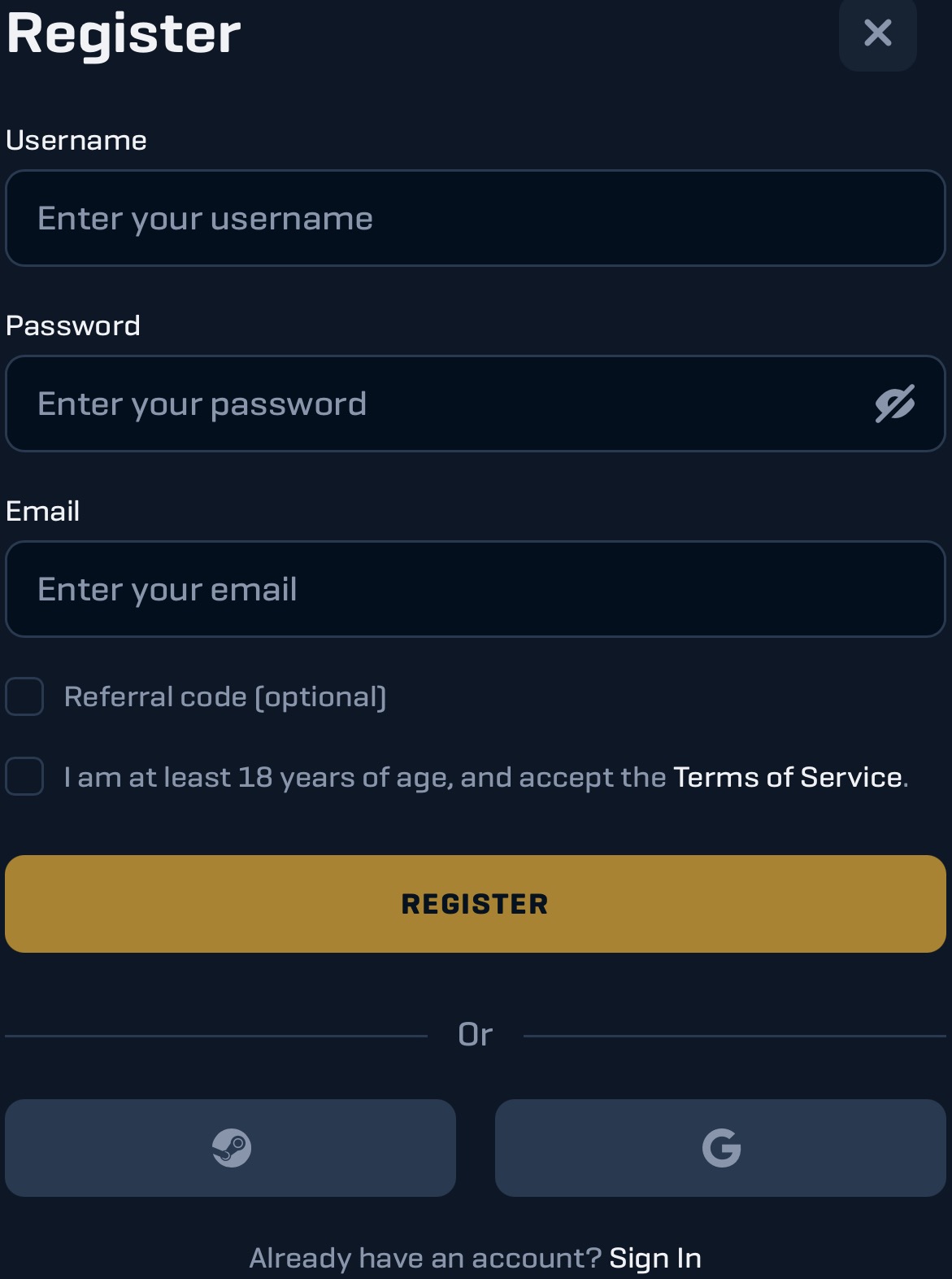 Rain.GG Promo Code "CYBERSPORT" to get 3 free cases