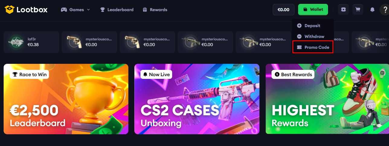 Lootbox Promo Code