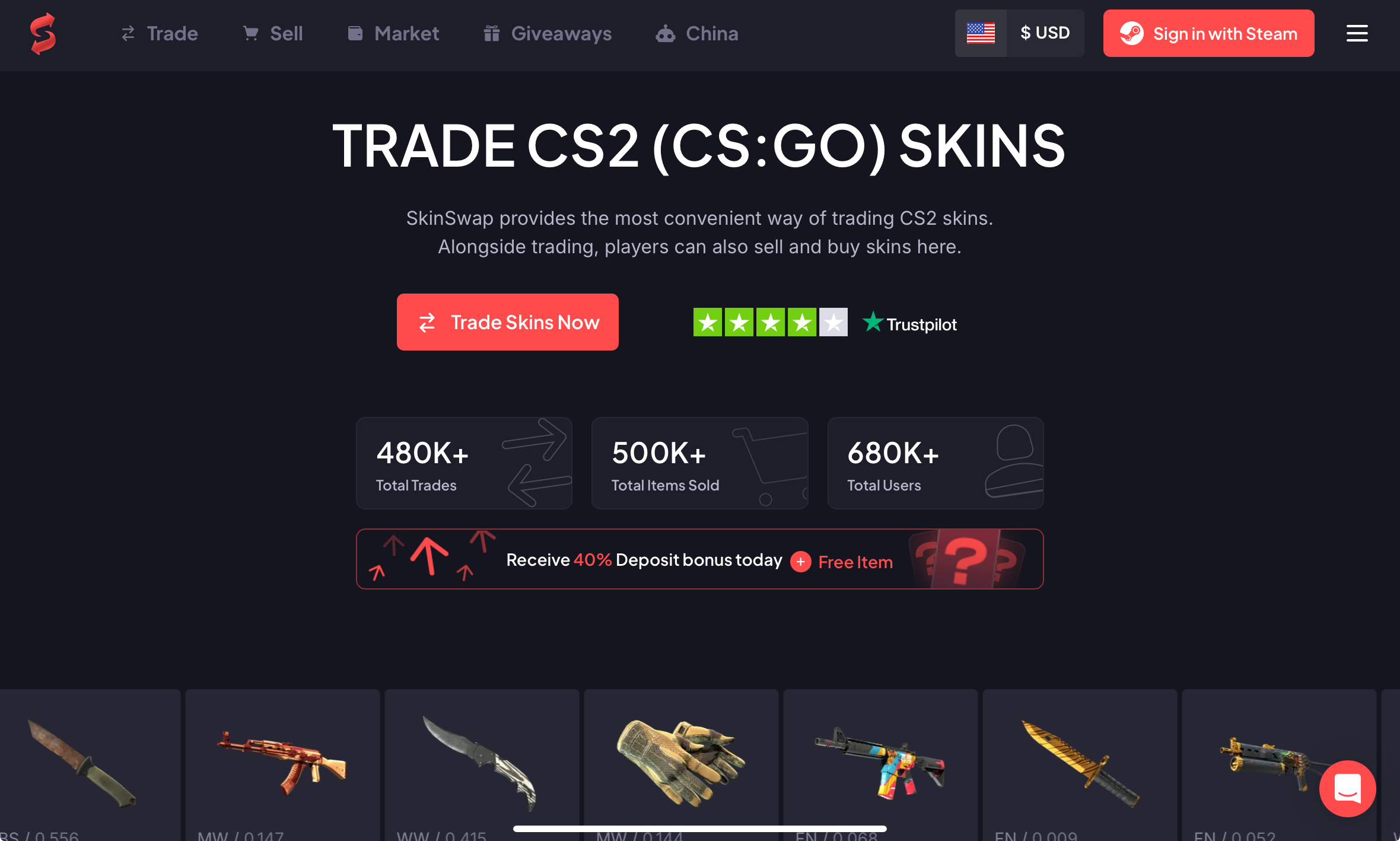 CS:GO & CS2 Skin Trading Sites
