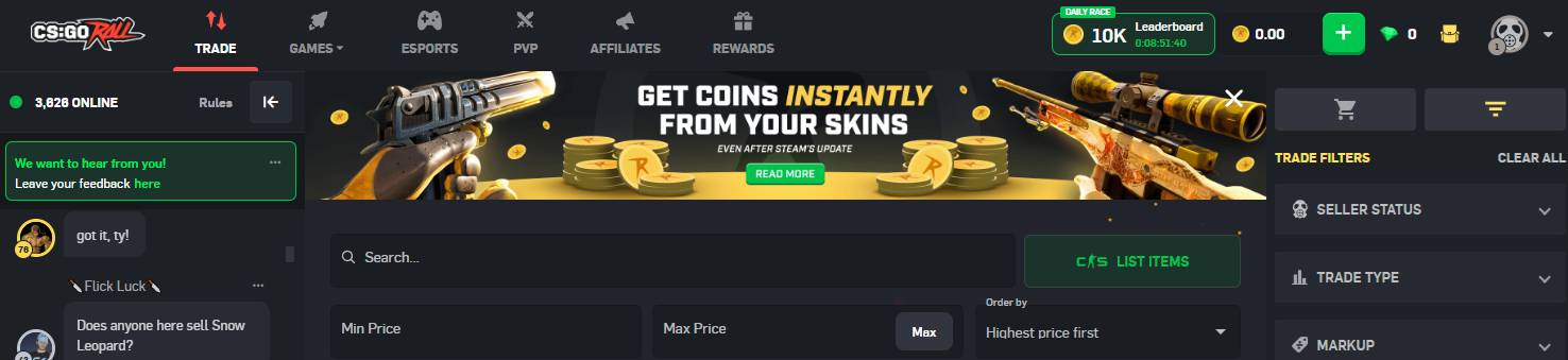 CS2 Poker Sites